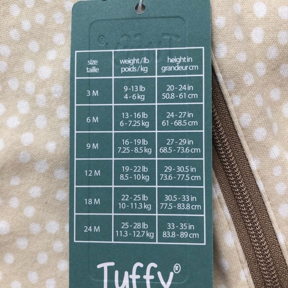 ➡️SOLD⬅️ NWT Tuffy baby sleeper 9M - Picture 3 of 3